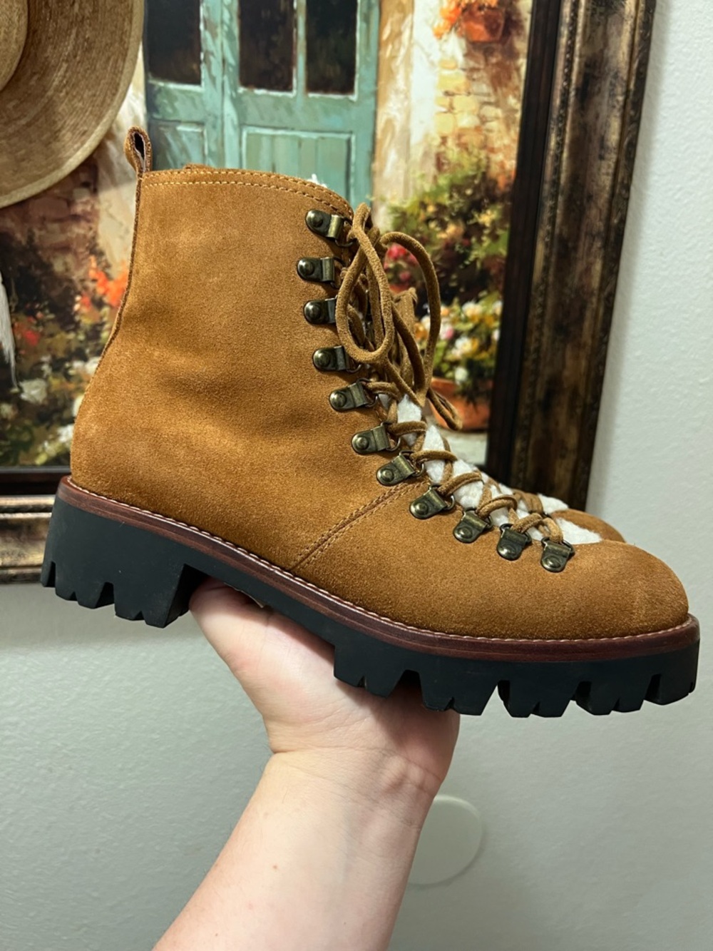 Jeffrey Campbell Sherpa Tongue hiking Lace up boots